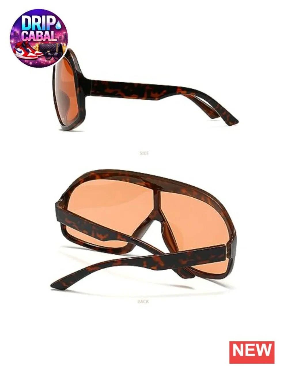 Oversized Square Sunglasses for Women Men UV400 Shield Shades